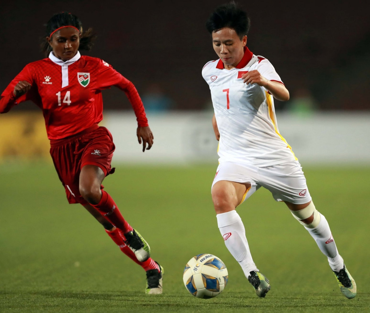 Ở trận ra quân, ĐT nữ Việt Nam đánh bại Maldives 16-0. (Ảnh: AFC). 