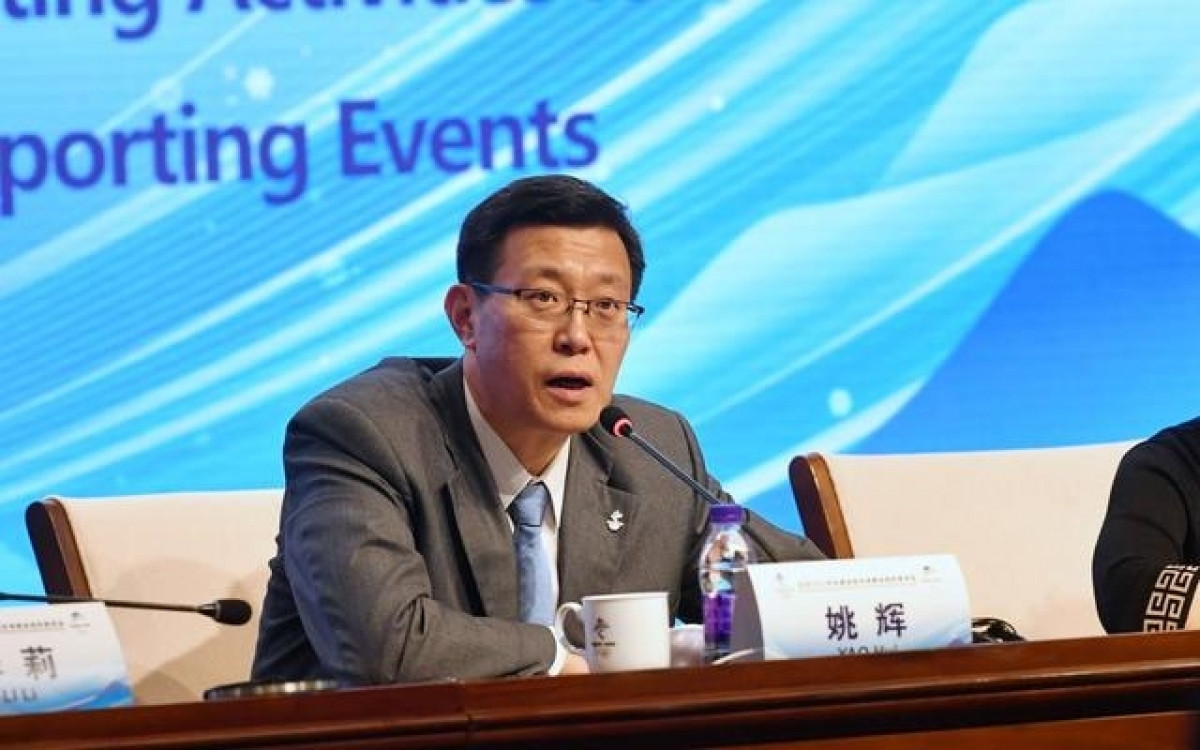 Ông Diêu Huy, Giám đốc phụ trách địa điểm thi đấu của Olympic mùa Đông Bắc Kinh 2022. (Ảnh: Báo Tân Kinh).