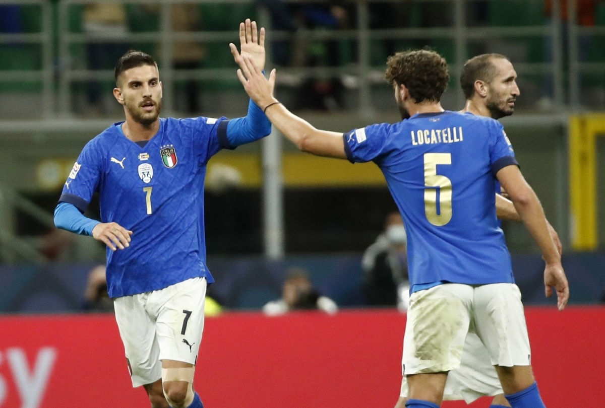 Bàn thắng của Pellegrini ở cuối trận chỉ mang ý nghĩa danh dự cho Italia. (Ảnh: Reuters).
