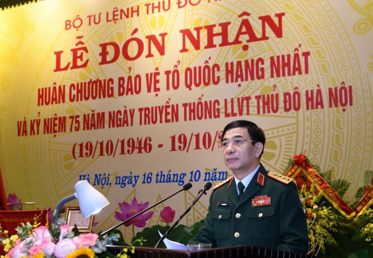 Đại tướng Phan Văn Giang, Bộ trưởng Bộ Quốc phòng phát biểu tại buổi lễ