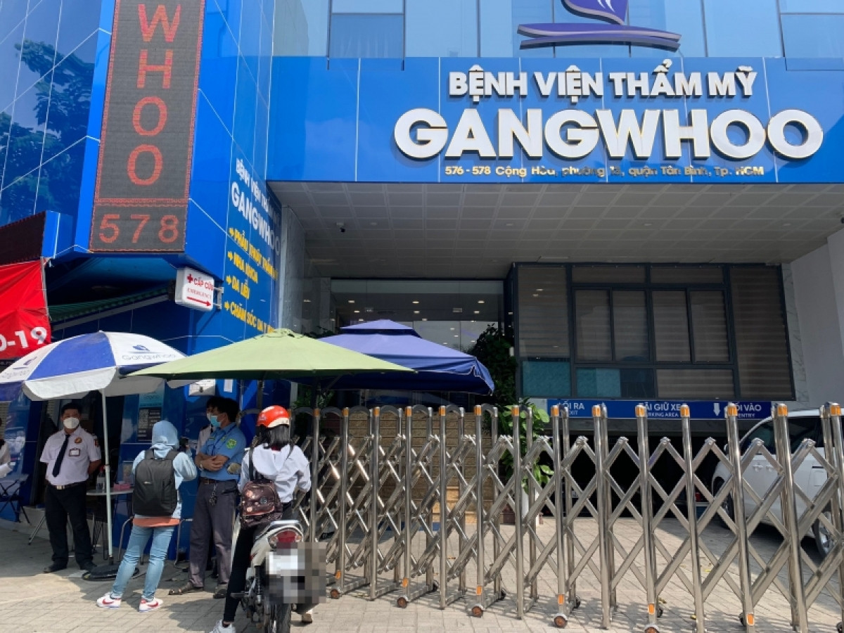 Bệnh viện thẩm mỹ Gangwhoo cơ sở trên đường Cộng Hòa, quận Tân Bình tạm ngưng hoạt động (ảnh: K.D)