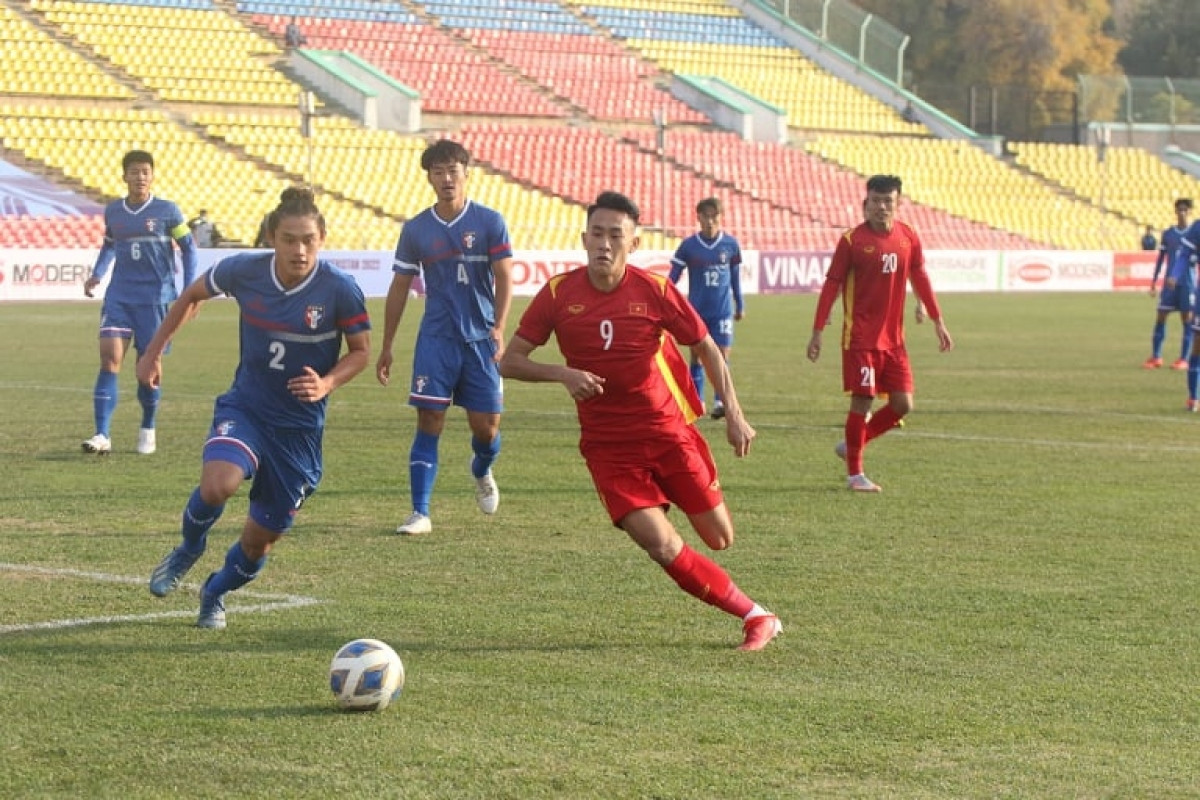 U23 Việt Nam giành chiến thắng nhọc nhằn trước U23 Đài Bắc Trung Hoa (Ảnh: VFF).
