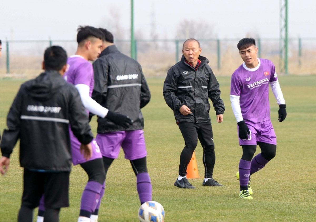 HLV Park Hang Seo đã co 5 ngày uốn nắn các học trò trước trận đấu với U23 Myanmar. (Ảnh: VFF). 