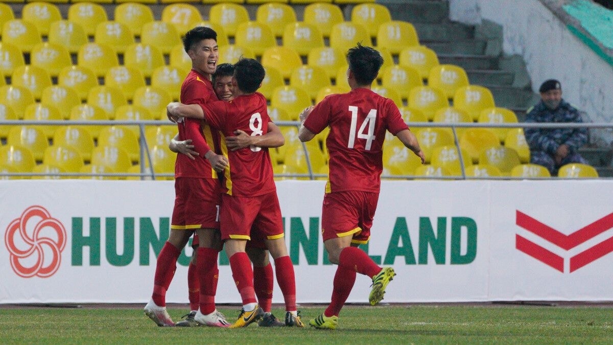U23 Việt Nam không thể hiện được nhiều sự tiến bộ so với trận gặp Đài Bắc Trung Hoa trong hiệp đấu đầu tiên chạm trán Myanmar. (Ảnh: AFC).  