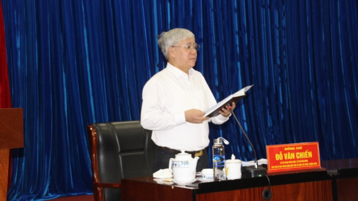 Ông Đỗ Văn Chiến – Bí thư Trung ương Đảng, Chủ tịch Ủy ban Trung ương MTTQ Việt Nam (ảnh BD)