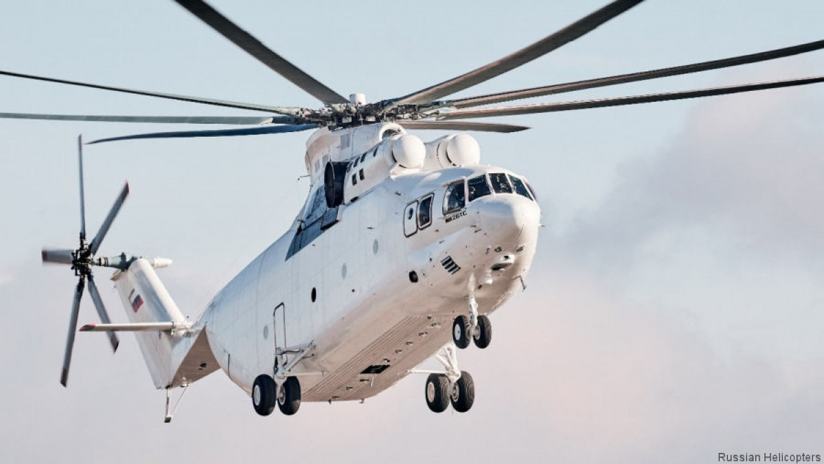 Trực thăng vận tải quân sự Mi-26T2V. Ảnh: Russian Helicopters