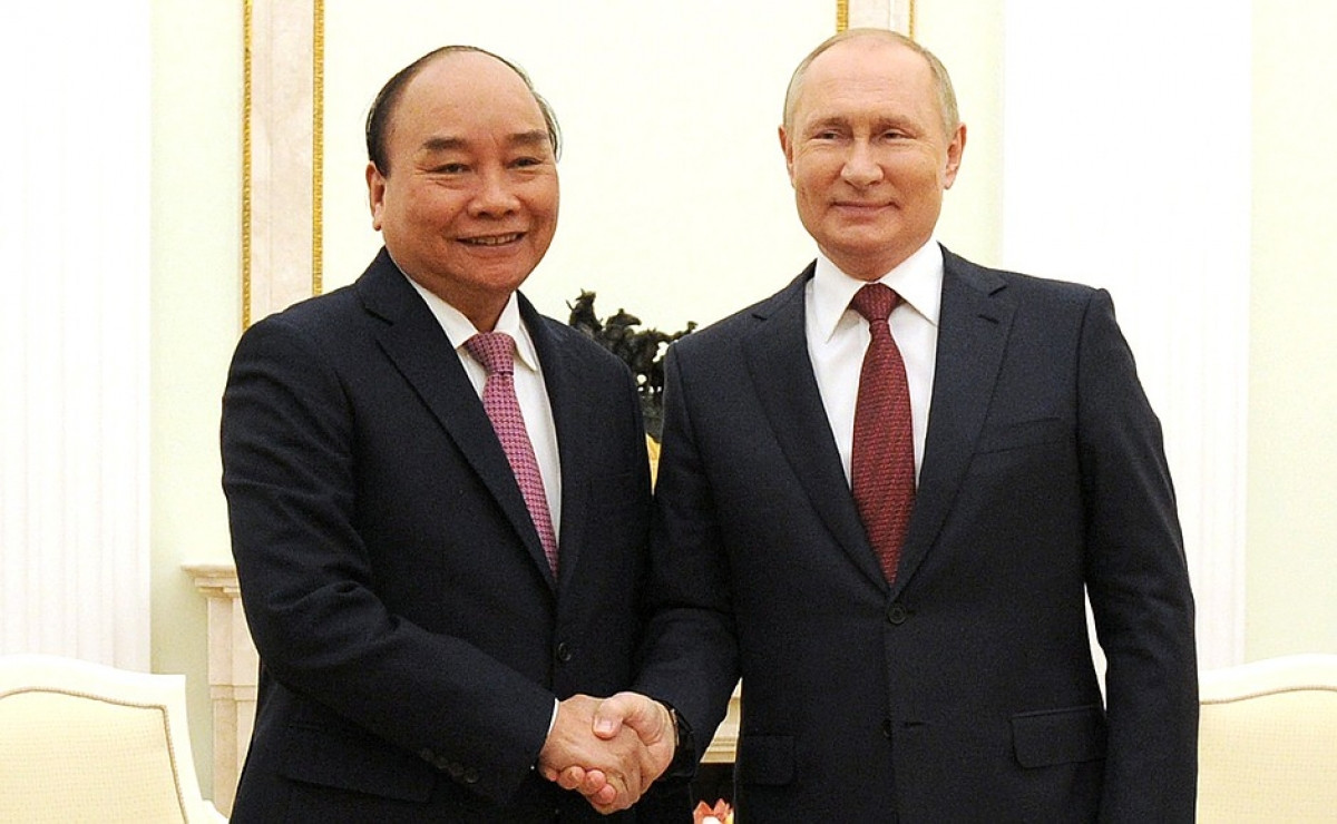 Chủ tịch nước Nguyễn Xuân Phúc và Tổng thống Nga V.Putin (Nguồn:kremlin.ru)