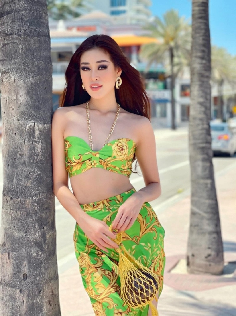 Đỗ Thị Hà bị 'soi' mặc váy 'đụng hàng' với Khánh Vân khi thi Miss World - 3