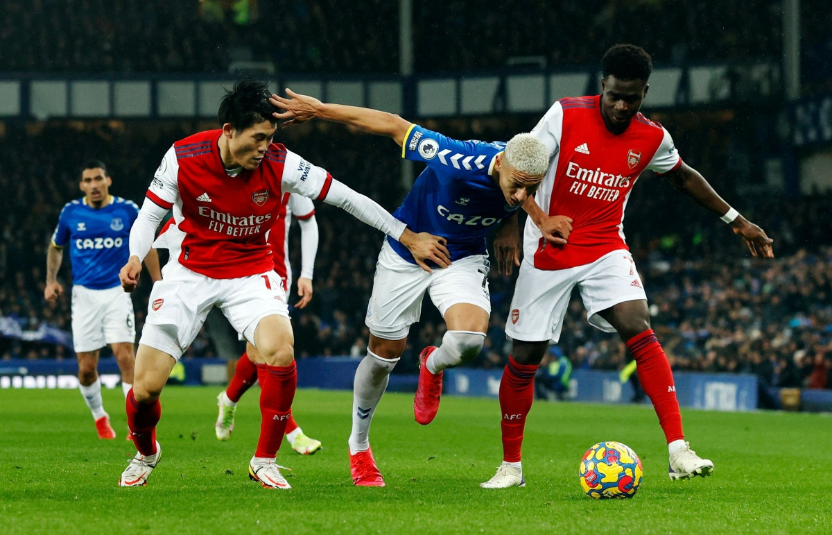 Arsenal dẫn bàn trước nhưng chung cuộc lại thất bại 1-2 trước Everton. (Ảnh:Reuters). 