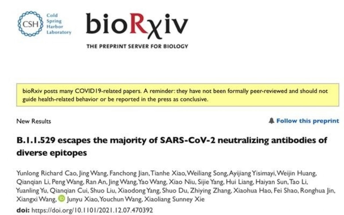 Kết quả nghiên cứu được đăng trên trang BioRxiv.