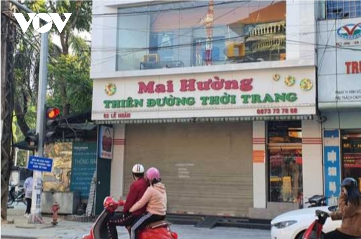 Shop quần áo Mai Hường nơi xảy ra vụ việc