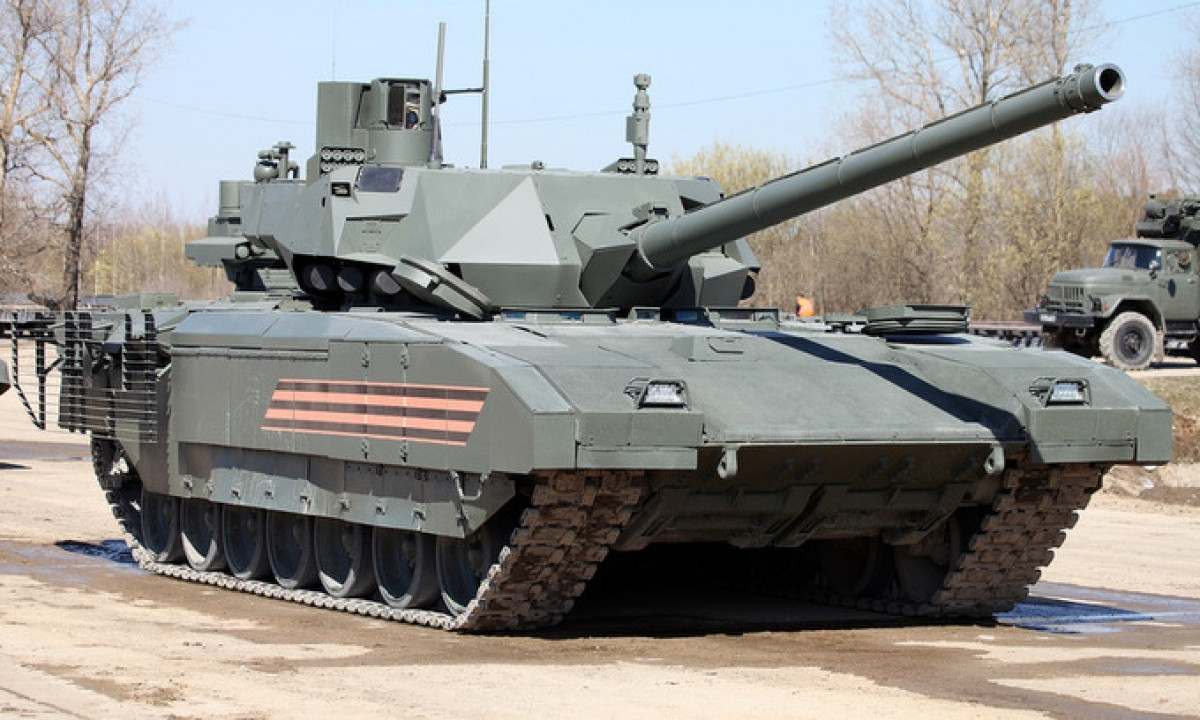 Xe tăng T-14 Armata tập duyệt binh ở ngoại ô Moskva hồi tháng 4/2019. Ảnh: Vitaly Kuzmin.