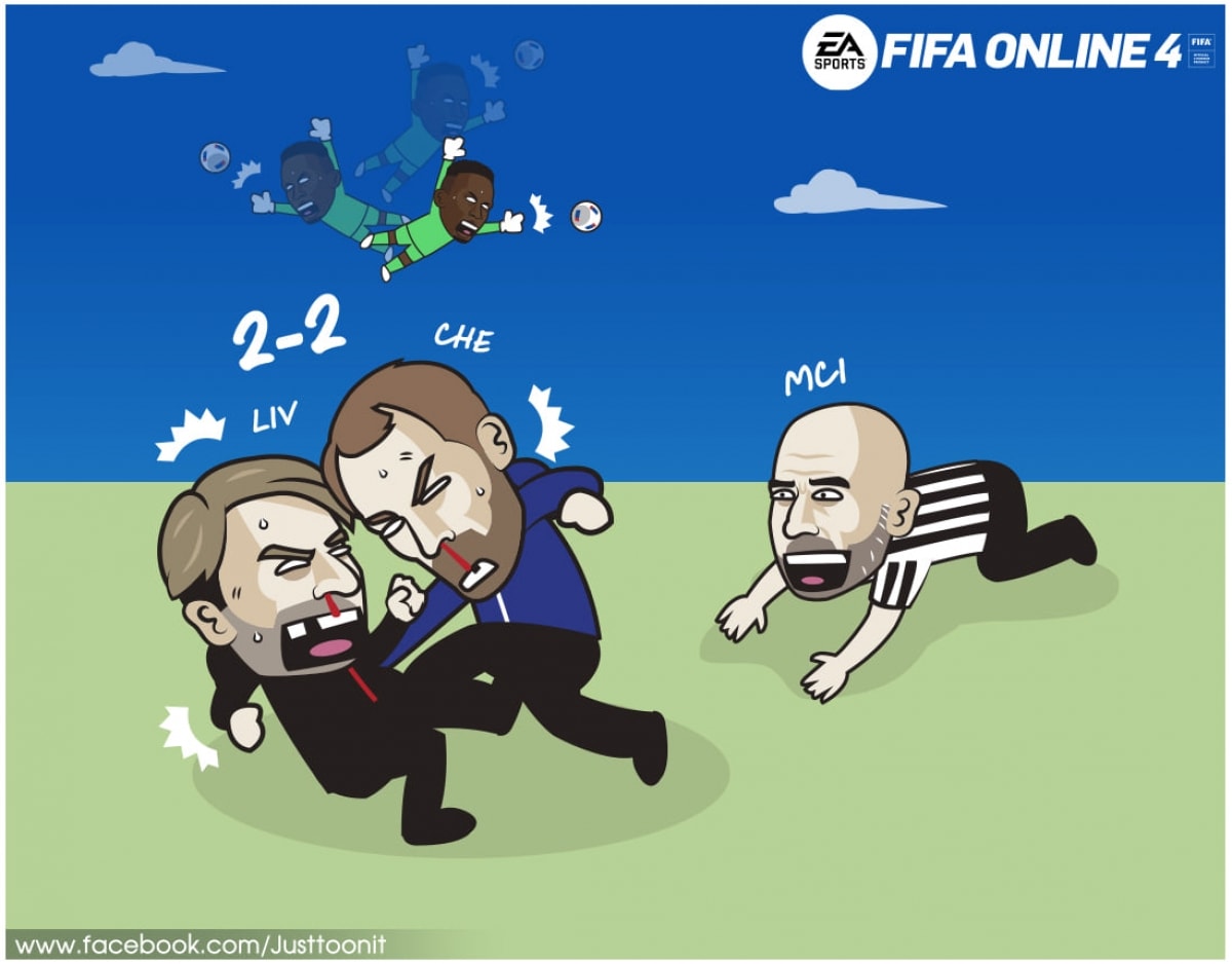 Man City hưởng lợi khi Chelsea và Liverpool cầm chân nhau.