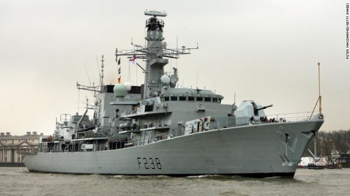 Tàu HMS Northumberland của Hải quân Hoàng gia Anh. Ảnh: Getty