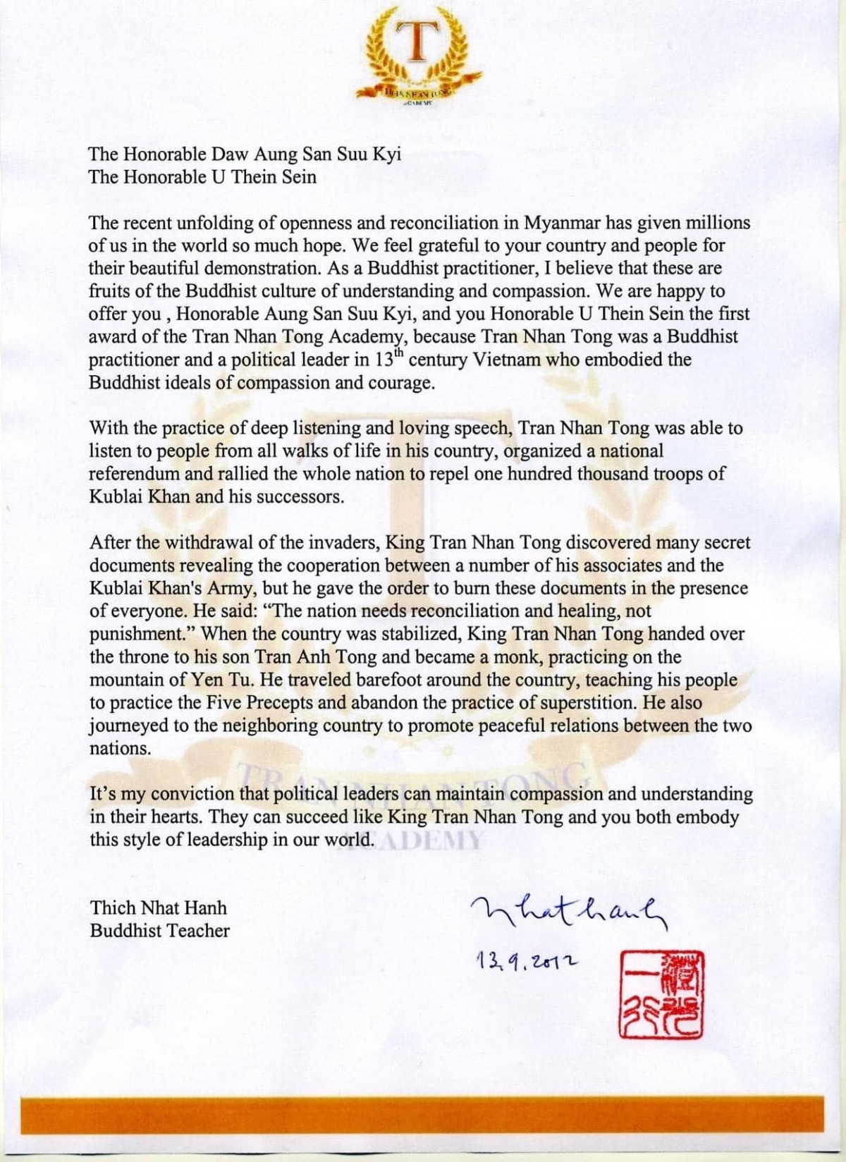 Những bức ảnh, lá thư mới công bố về Thiền sư Thích Nhất Hạnh - 6