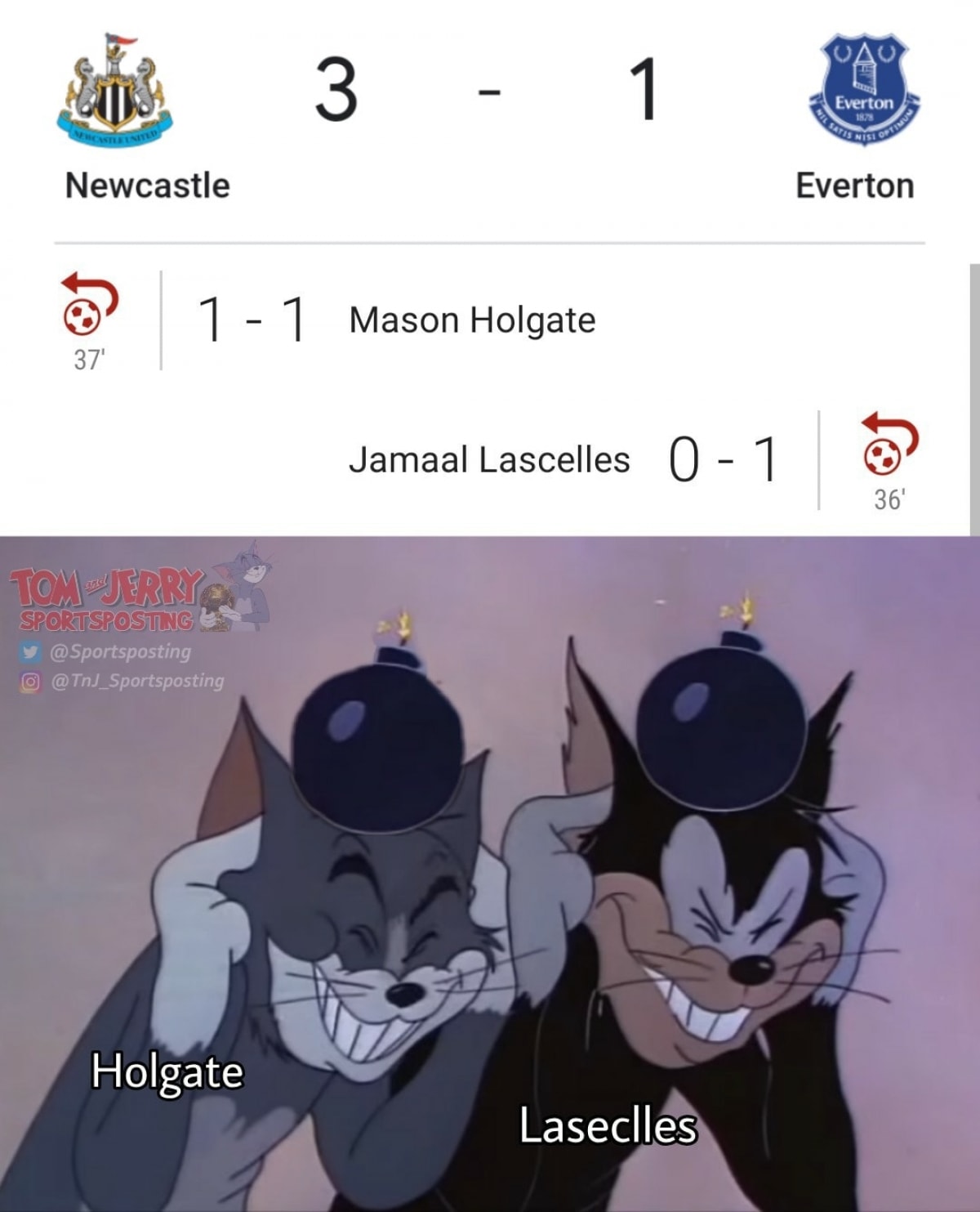 Đôi bạn cùng tiến - Holgate và Lascelles. (Ảnh: Tom & Jerry Sportposting). 