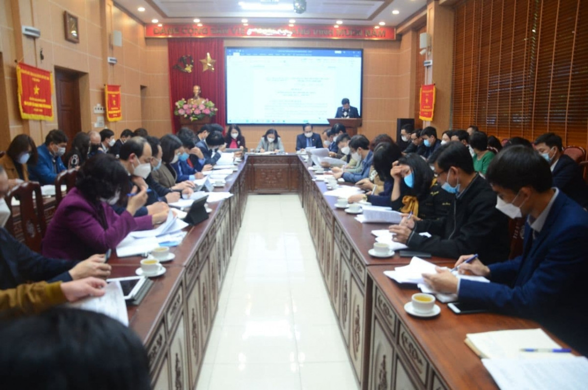 Hội nghị triển khai Đề án thi tuyển chức danh lãnh đạo quản lý cấp phòng tại các cơ quan, đơn vị thuộc thành phố năm 2022 của Sở Nội vụ Hà Nội (Ảnh: Sở Nội vụ Hà Nội)