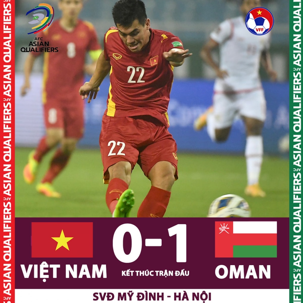 ĐT Việt Nam thua 0-1 trong trận đấu cuối cùng trên sân Mỹ Đình tại Vòng loại thứ ba World Cup 2022 khu vực châu Á. (Ảnh: VFF)