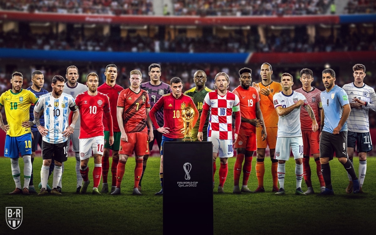 Dàn sao bóng đá thế giới đếm ngược tới World Cup 2022. (Ảnh: Bleacher Reports)