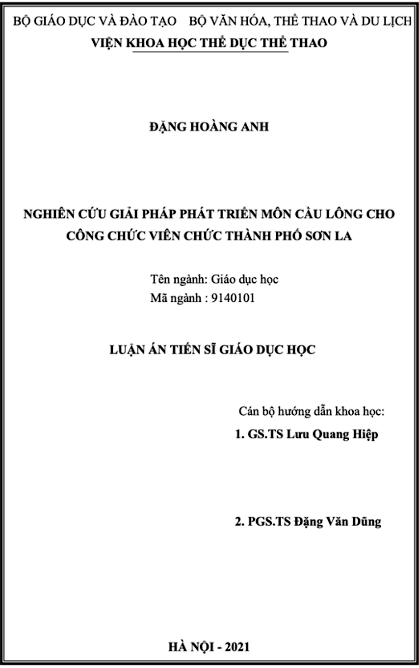 Luận án tiến sĩ môn cầu lông gây xôn xao: Đại diện cơ sở đào tạo nói gì? - 1