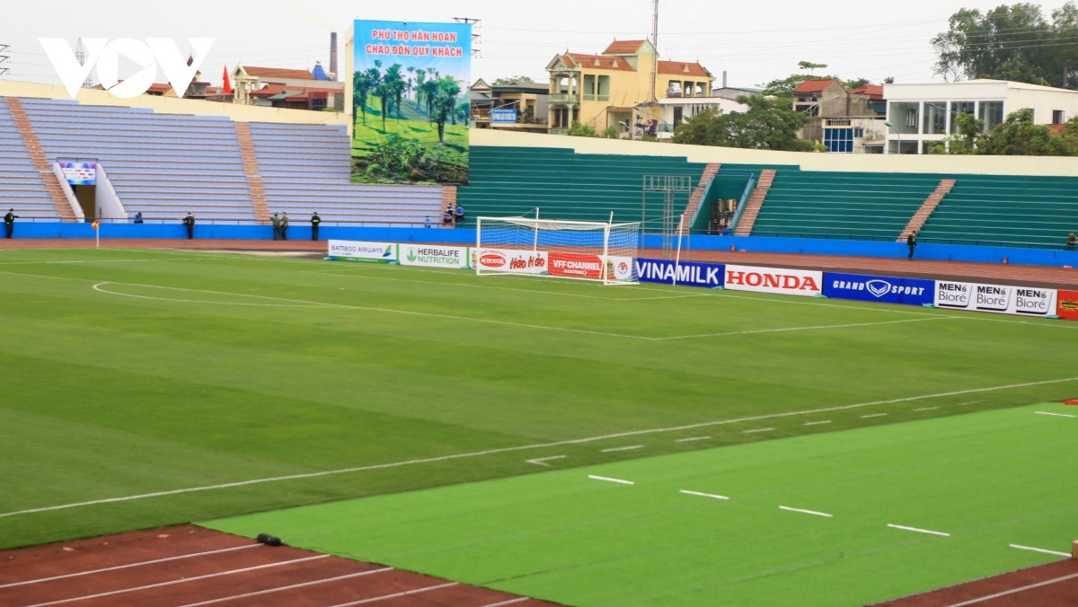 Sân vận động Việt Trì là nơi tổ chức 10 trận vòng bảng (4 trận có U23 Việt Nam) và 1 trận bán kết của bóng đá nam SEA Games 31. Ảnh: Trần Tiến