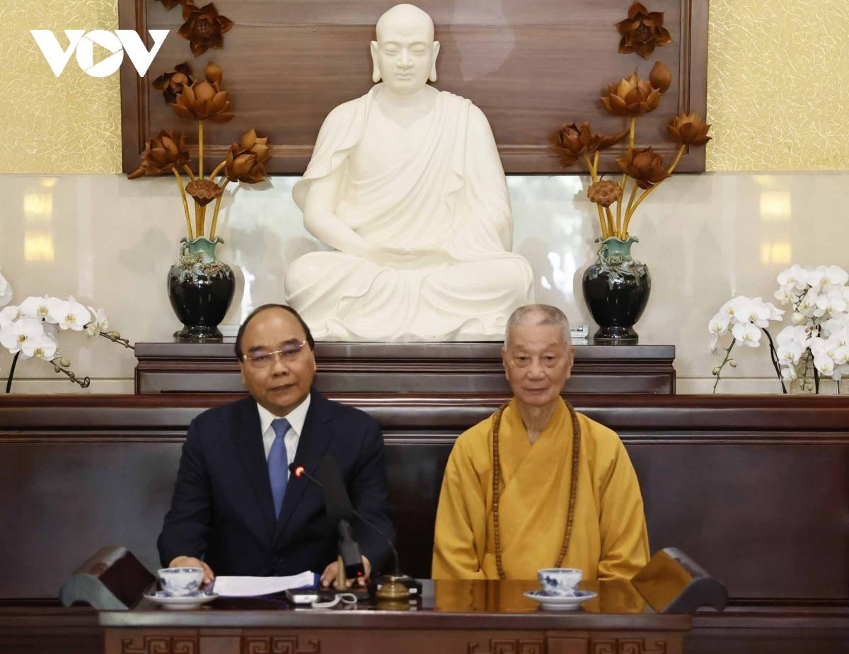 Chủ tịch nước Nguyễn Xuân Phúc chúc mừng Đại lễ Phật đản tại TP.HCM - 1