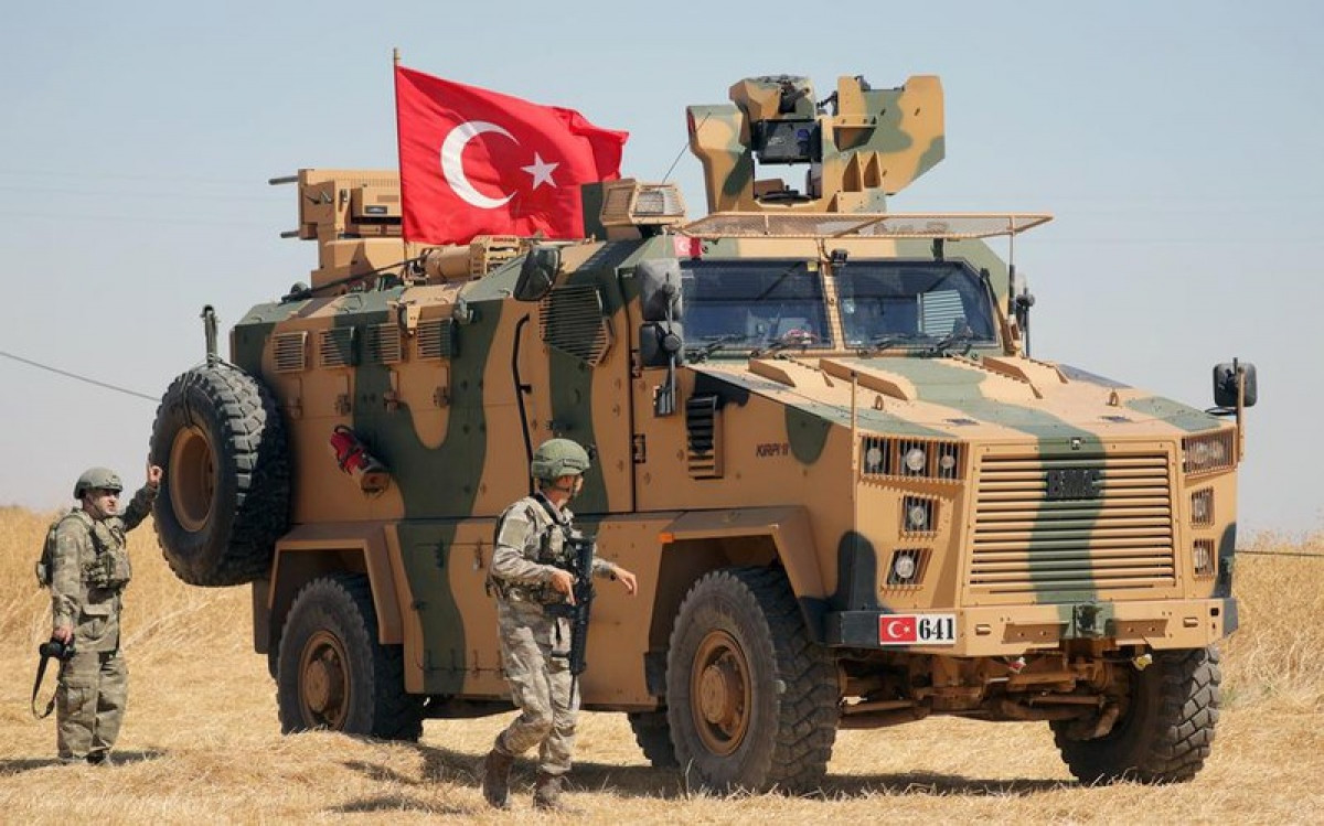 Xe quân sự Thổ Nhĩ Kỳ. Ảnh: Reuters.