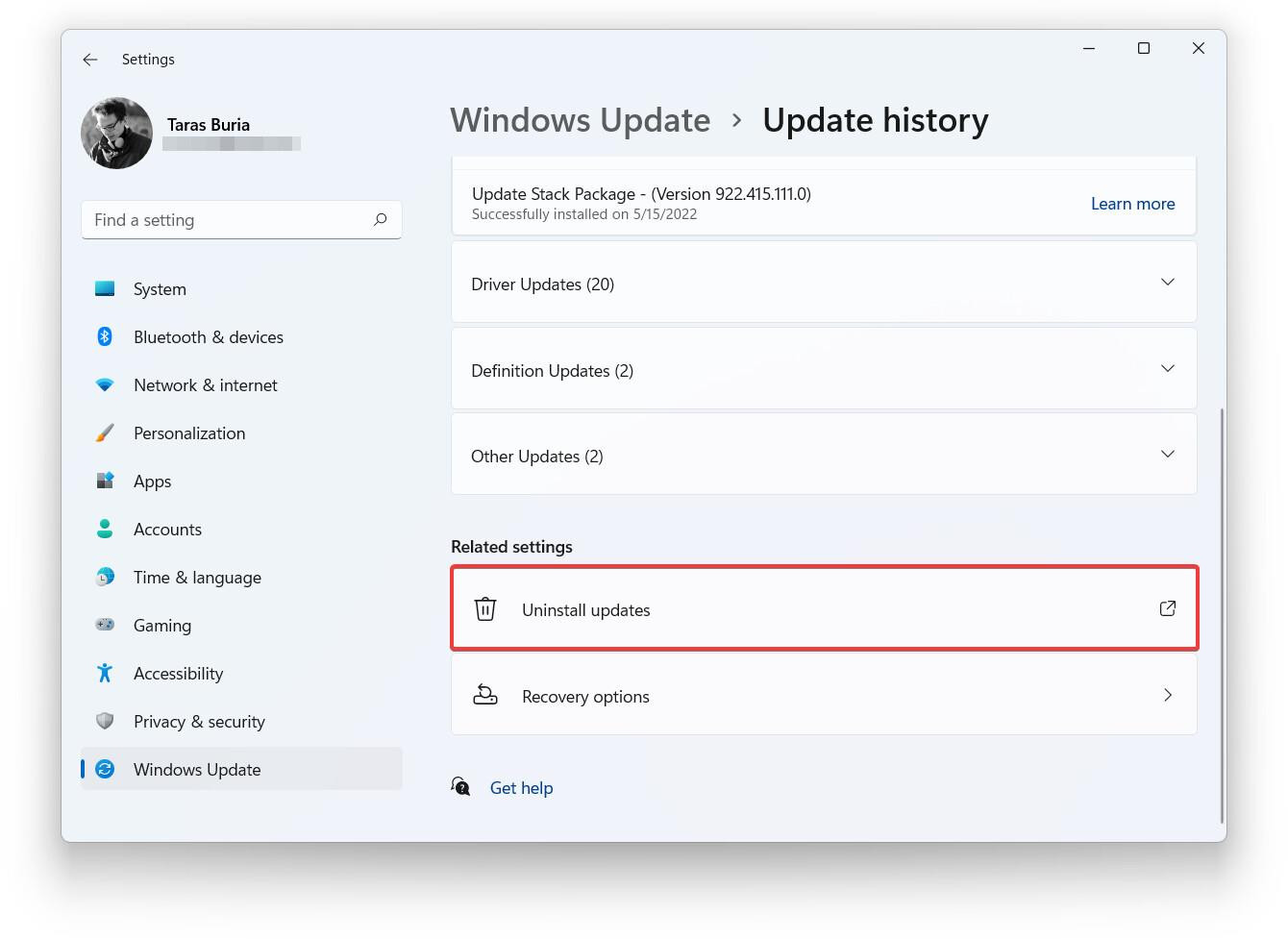 Hướng dẫn gỡ bản cập nhật Windows 11 - 2