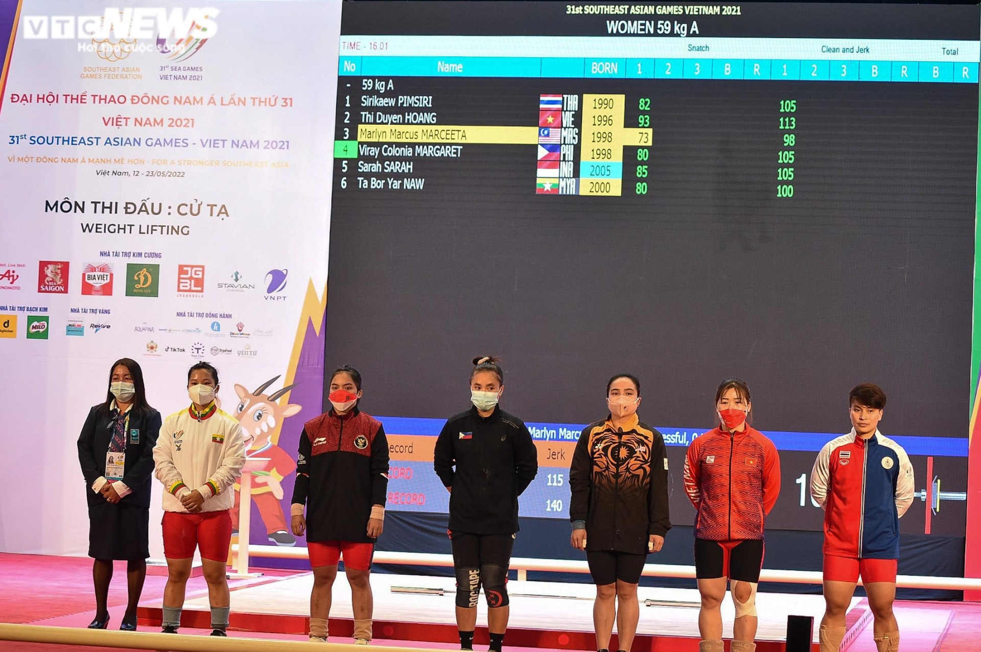 Đô cử Hoàng Thị Duyên vô đối nội dung 59kg, phá kỷ lục SEA Games - 1