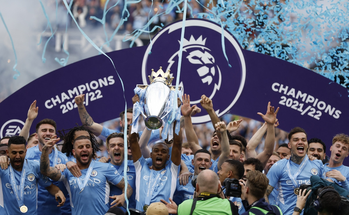 Man City vô địch Ngoại hạng Anh 2021/2022. (Ảnh: Reuters). 