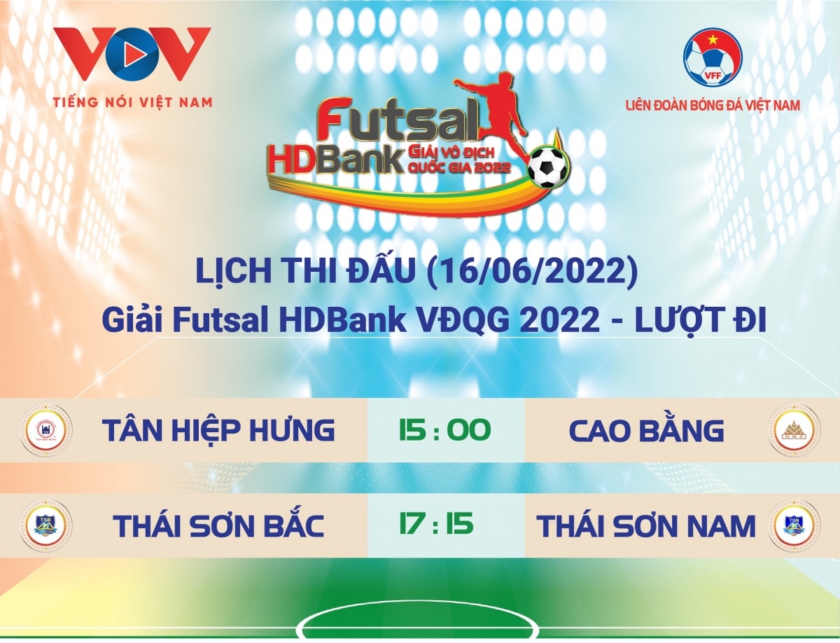 lich thi dau giai futsal hdbank vDqg 2022 hom nay 16 6 hinh anh 1