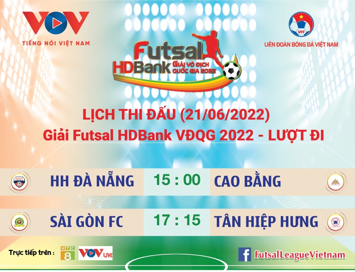 lịch thi đấu futsal hdbank vĐqg 2022 ngày 21 6 hình ảnh 1 lich thi dau futsal hdbank vDqg 2022 ngay 21 6 hinh anh 1