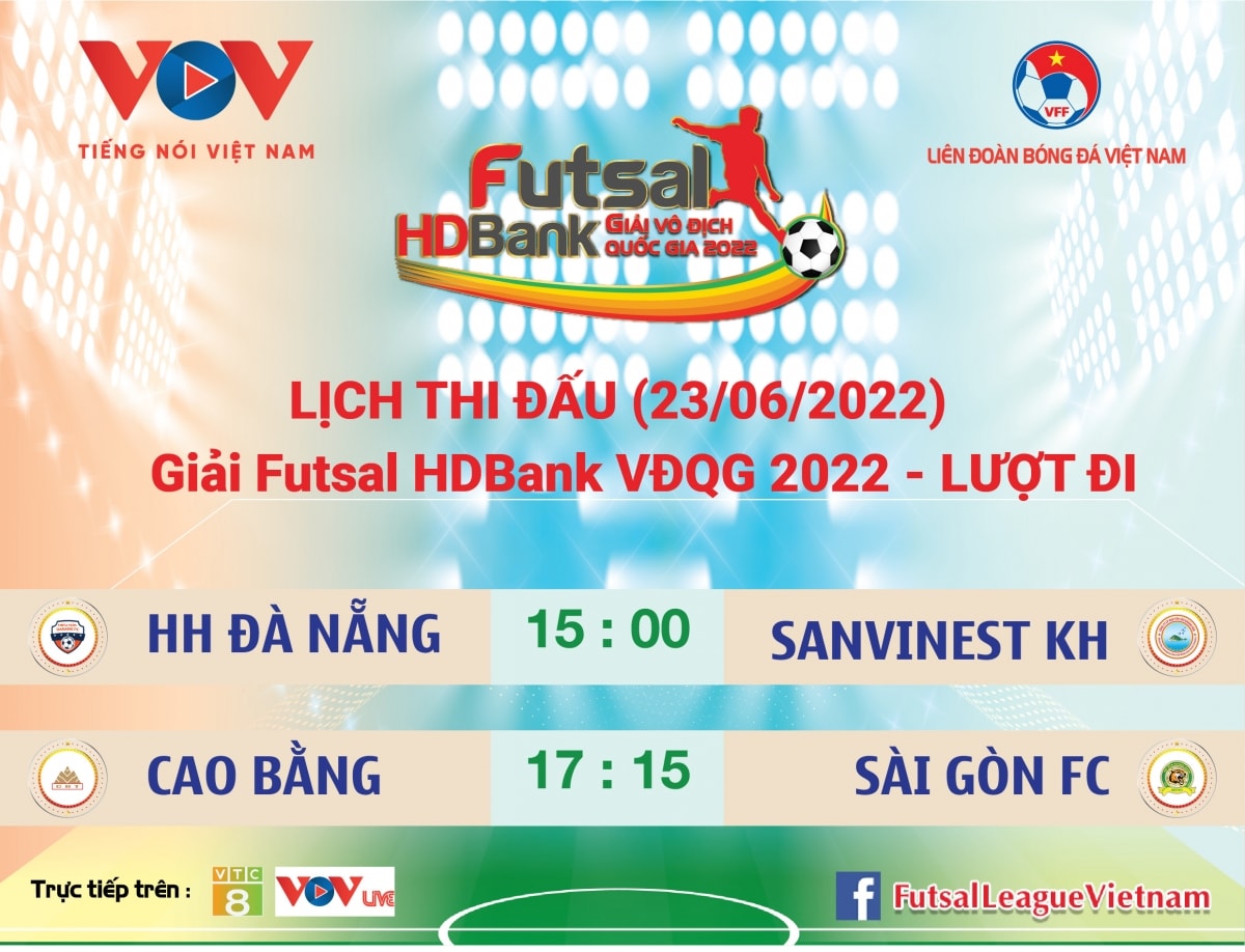 lịch thi đấu futsal hdbank vĐqg 2022 ngày 23 6 hình ảnh 1 lich thi dau futsal hdbank vDqg 2022 ngay 23 6 hinh anh 1