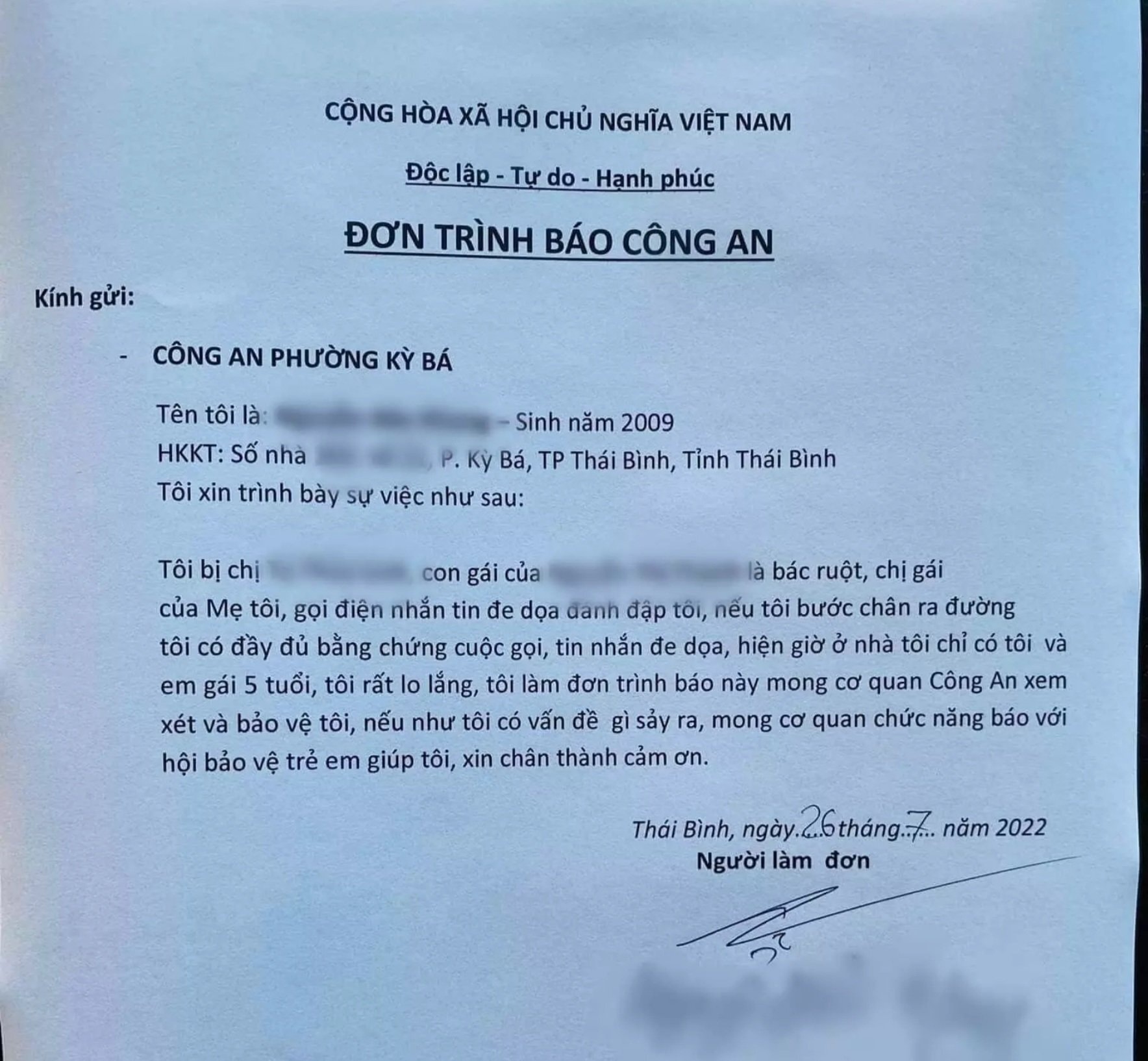 Thực hư thông tin con trai Nguyễn Xuân Đường bị uy hiếp - 1