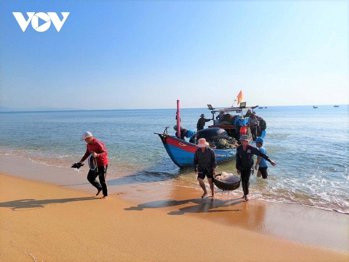 Ngư dân vùng bãi ngang Quảng Bình trúng cá cơm - 3