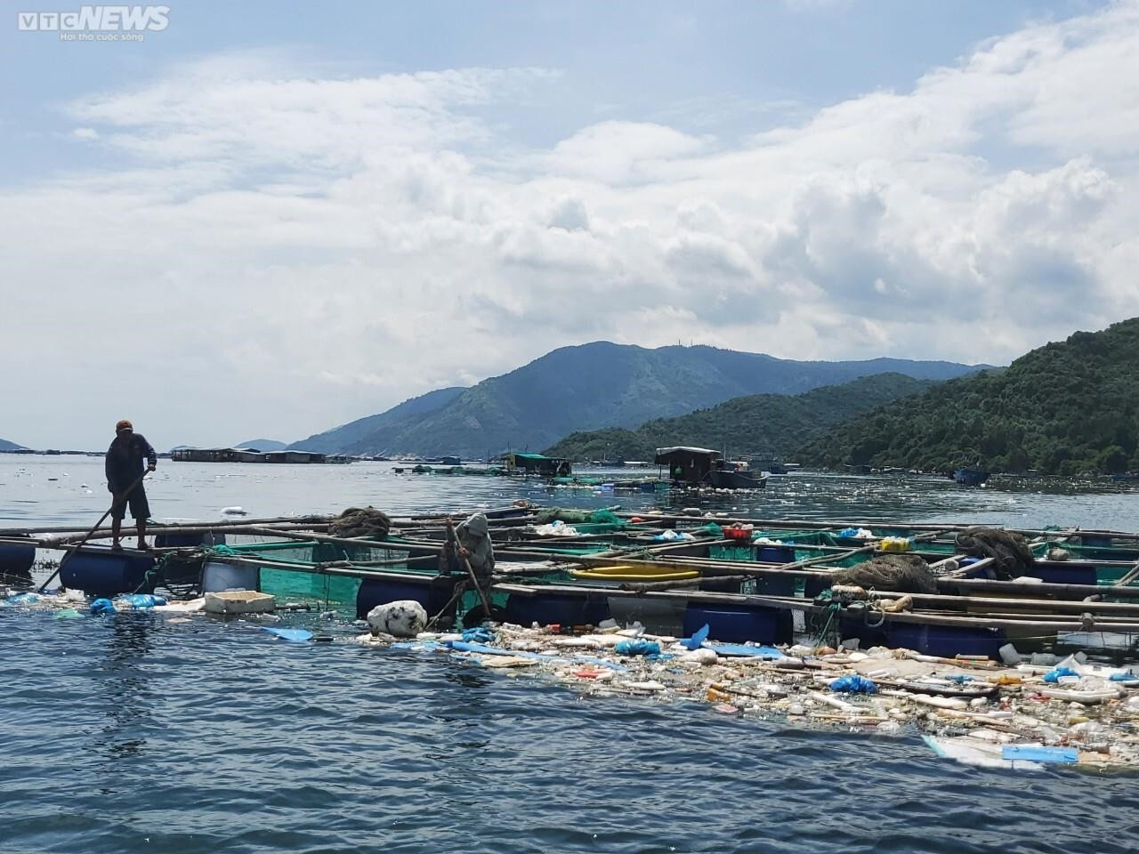 Rác thải nhựa ngập ngụa quanh các bè nuôi thuỷ sản ở vịnh Vũng Rô, Phú Yên - 5