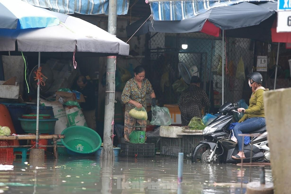Nước lũ đổ về, chợ đầu mối lớn nhất Nghệ An ngập nặng - 9
