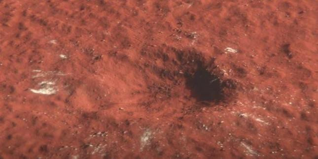 Thiên thạch lao vào Sao Hỏa để lại hố sâu cực lớn - 2