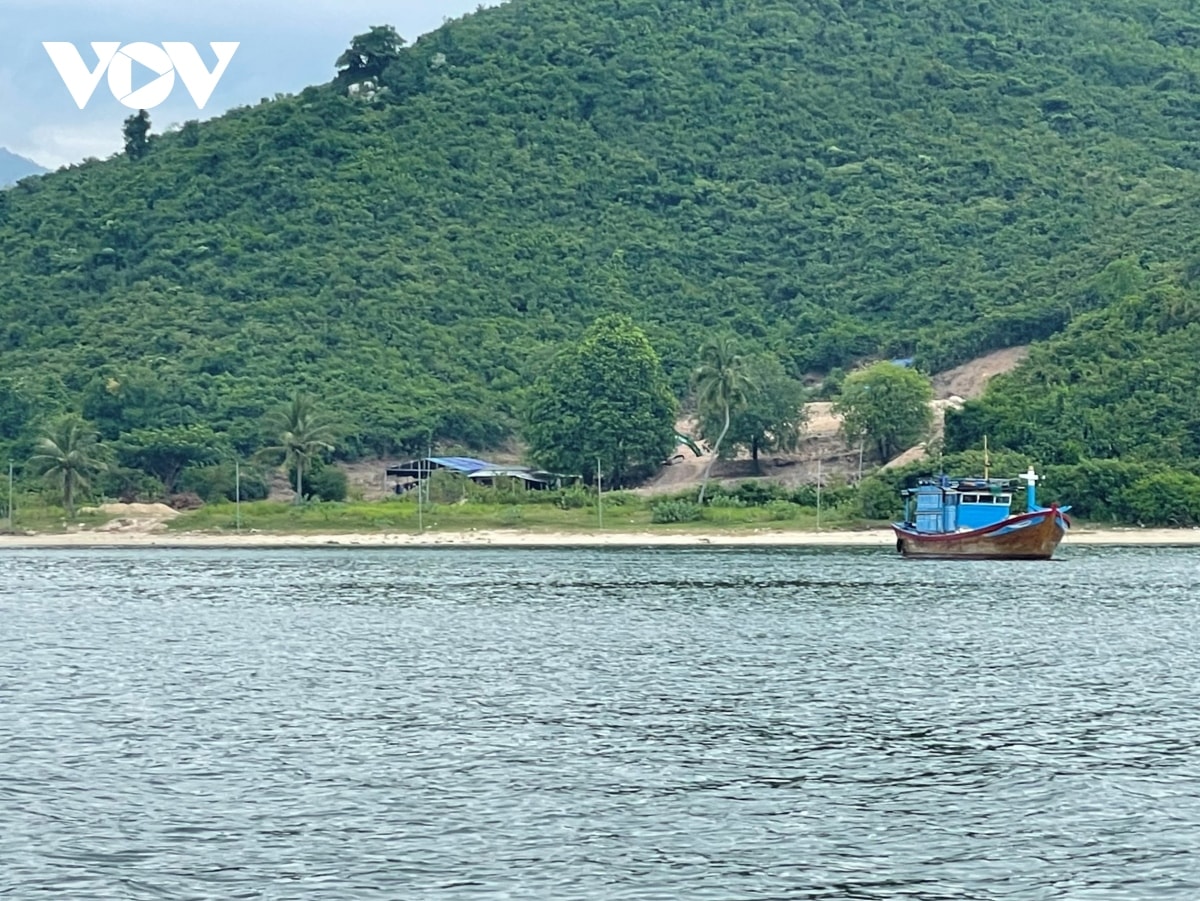 ngang nhien san ui, mo duong tren dao o vinh van phong khanh hoa hinh anh 1