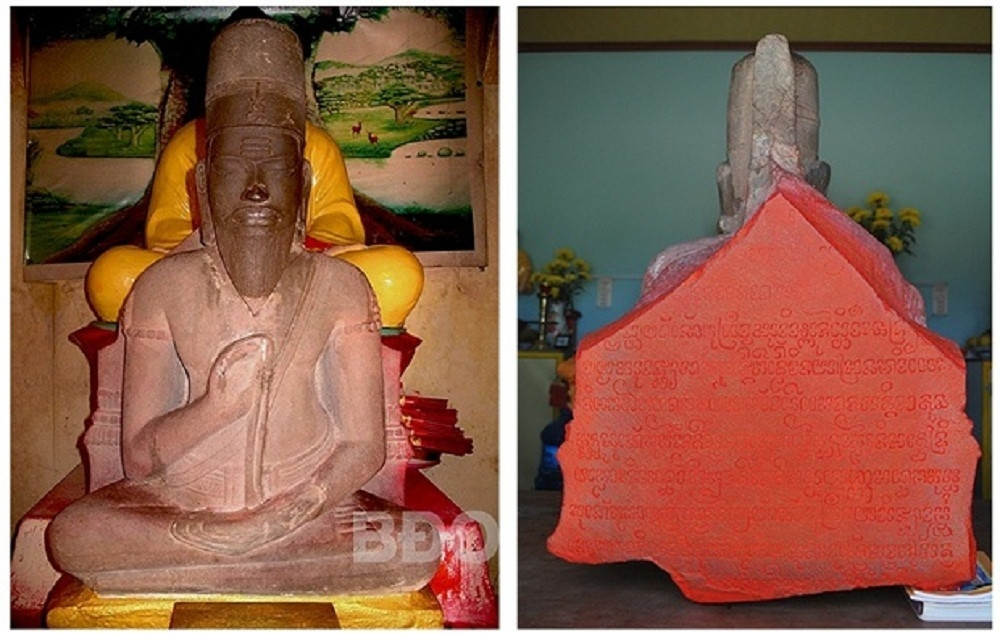 Giải mã 12 dòng chữ Chăm cổ sau lưng bảo vật quốc gia 'Phật Lồi' ở Bình Định - 4