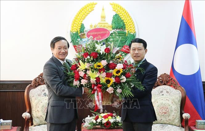 Đại sứ Việt Nam chúc Tết cổ truyền Boun Pi May năm 2023 của Lào - ảnh 1
