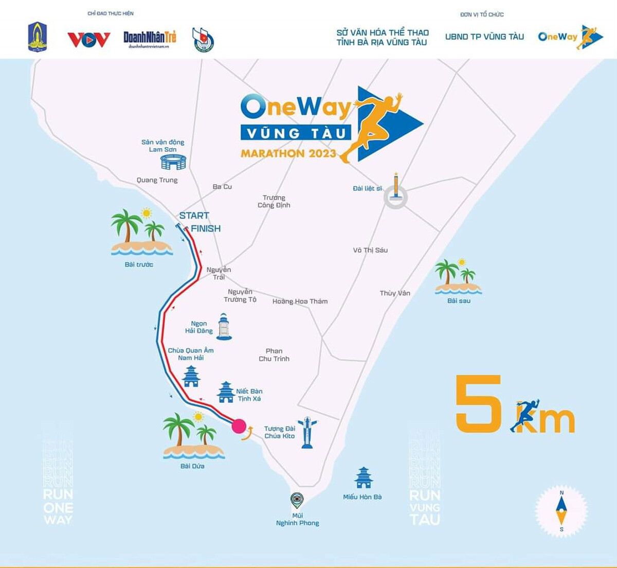 OneWay Marathon Vũng Tàu 2023: Chạy ngắm bình minh trên đường hoa giấy tuyệt đẹp - 2