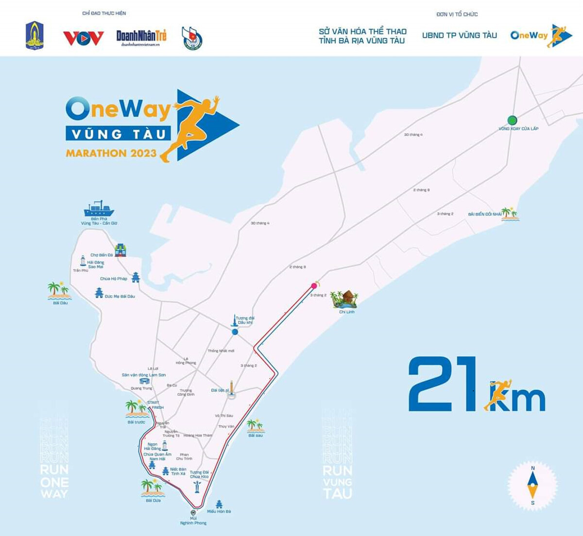 OneWay Marathon Vũng Tàu 2023: Chạy ngắm bình minh trên đường hoa giấy tuyệt đẹp - 4