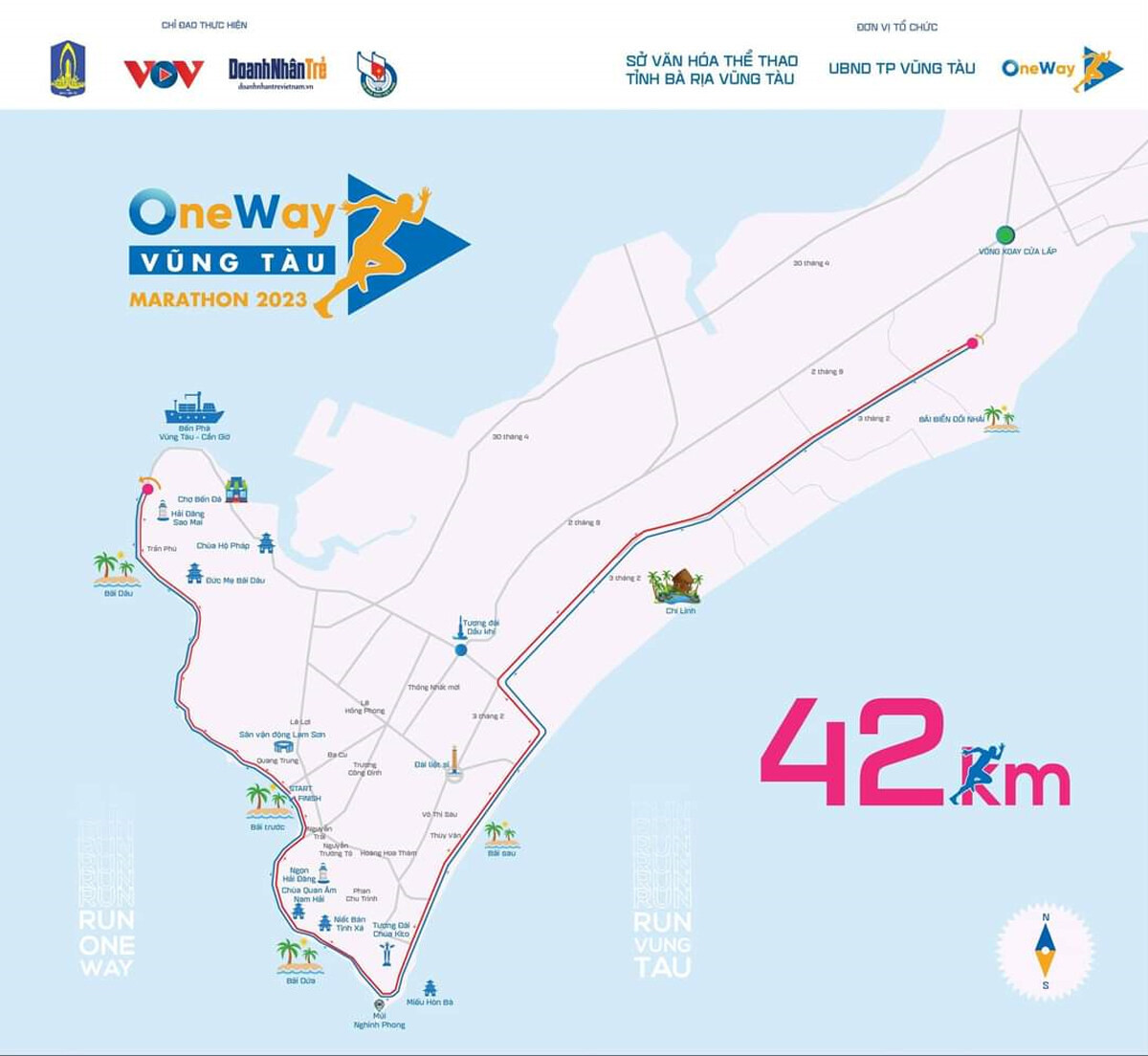 OneWay Marathon Vũng Tàu 2023: Chạy ngắm bình minh trên đường hoa giấy tuyệt đẹp - 5