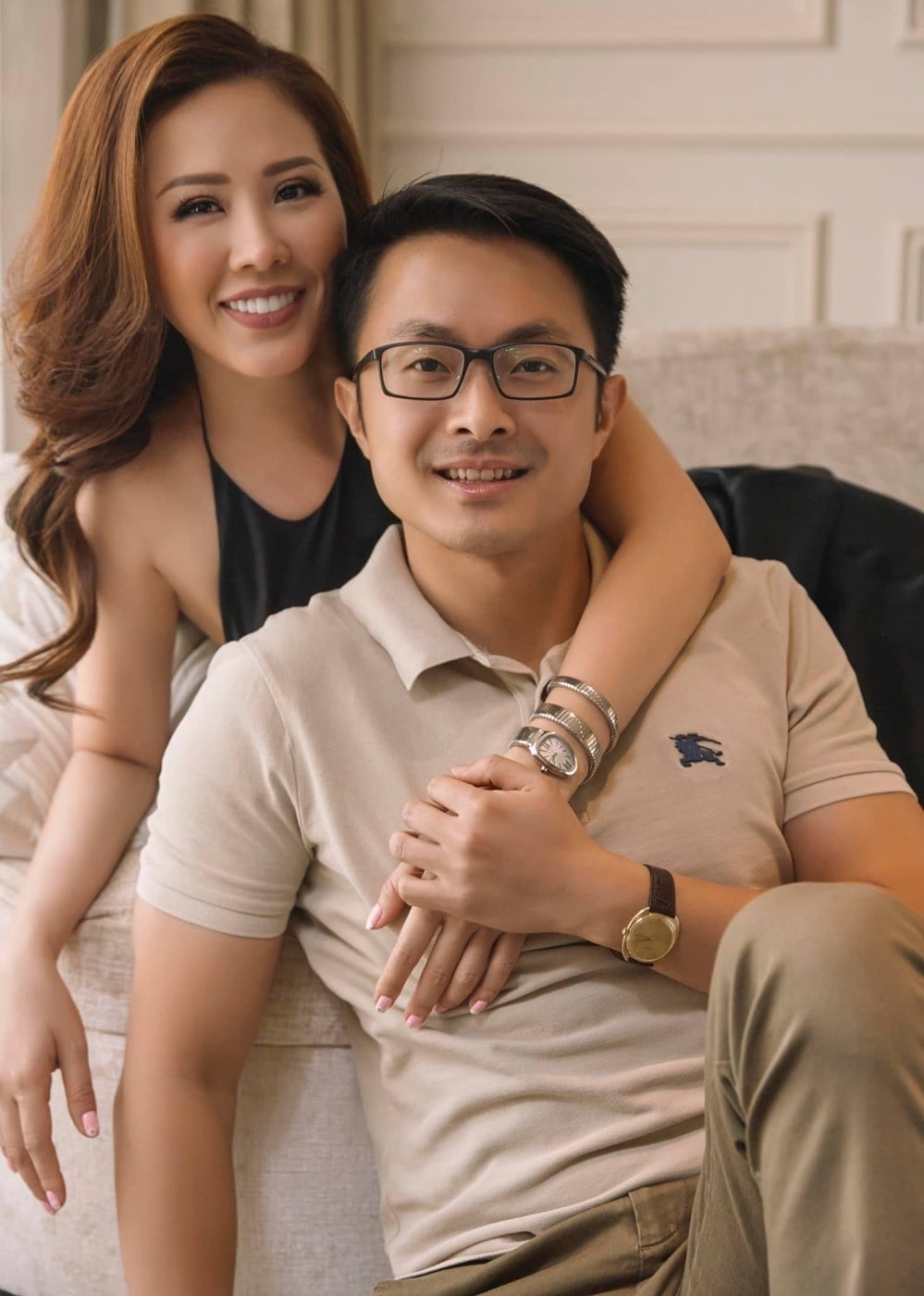 Hoa hậu Thu Hoài và doanh nhân Trí Tống.