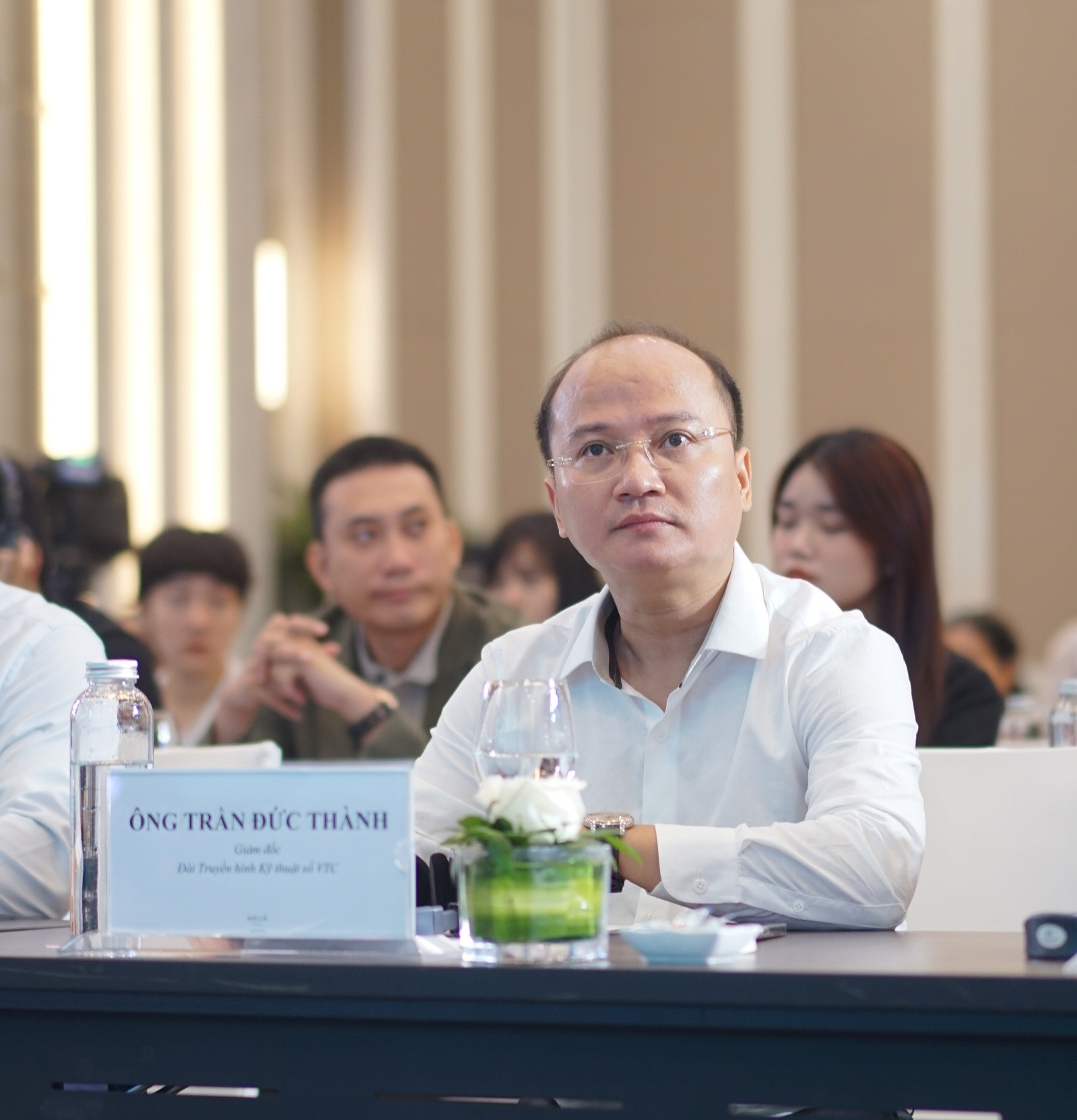 Ông Trần Đức Thành, Giám đốc Đài truyền hình Kỹ thuật số VTC, đơn vị phối hợp tổ chức diễn đàn.