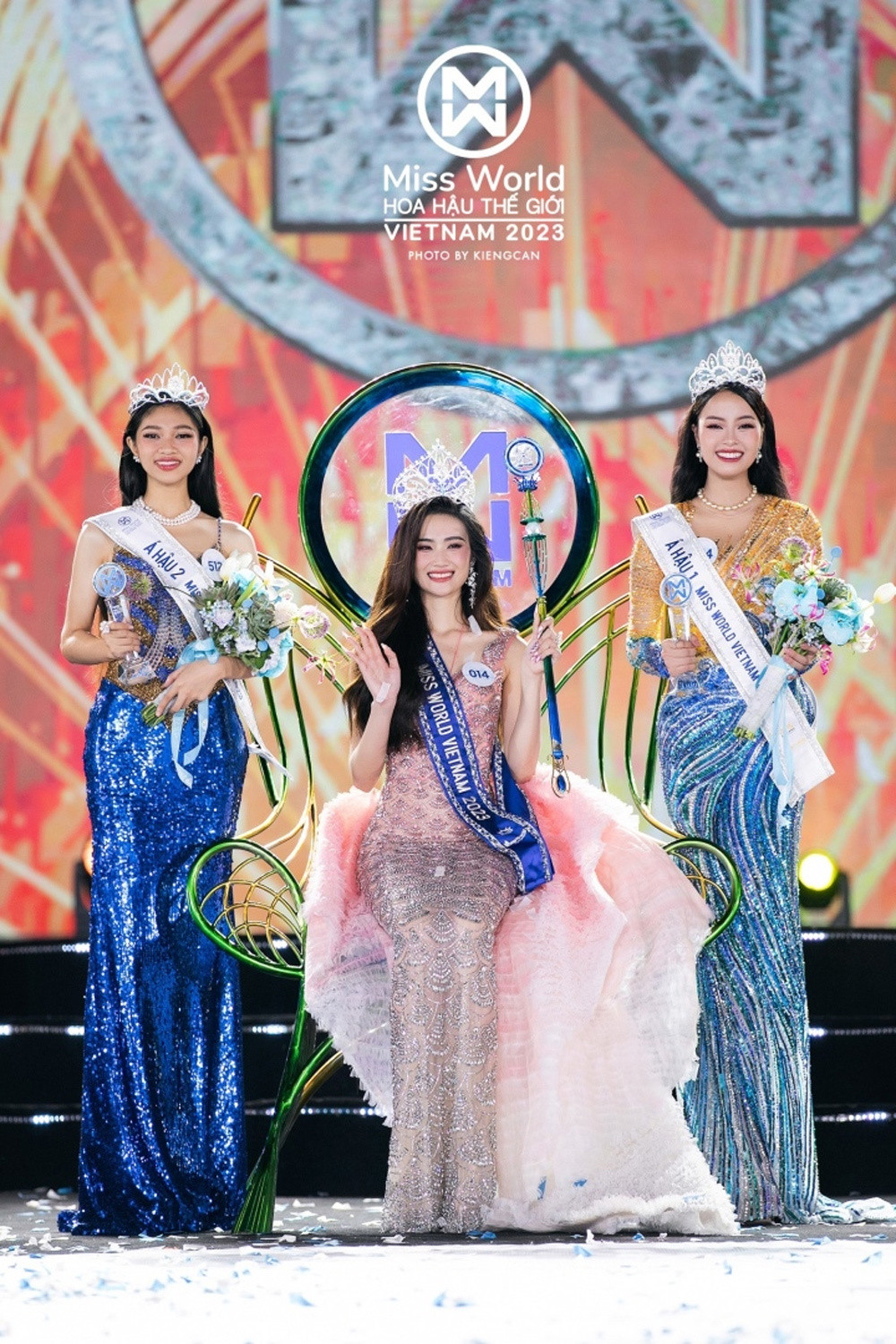 Ba người đẹp giành chiến thắng trong cuộc thi Miss World Vietnam 2023.