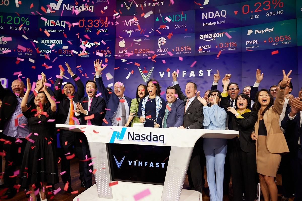 VinFast rung chuông ra mắt trên Nasdaq Global Select Market tối 15/8 (giờ Việt Nam).