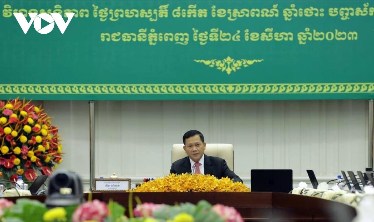 Thủ tướng Hun Manet chủ trì phiên họp.