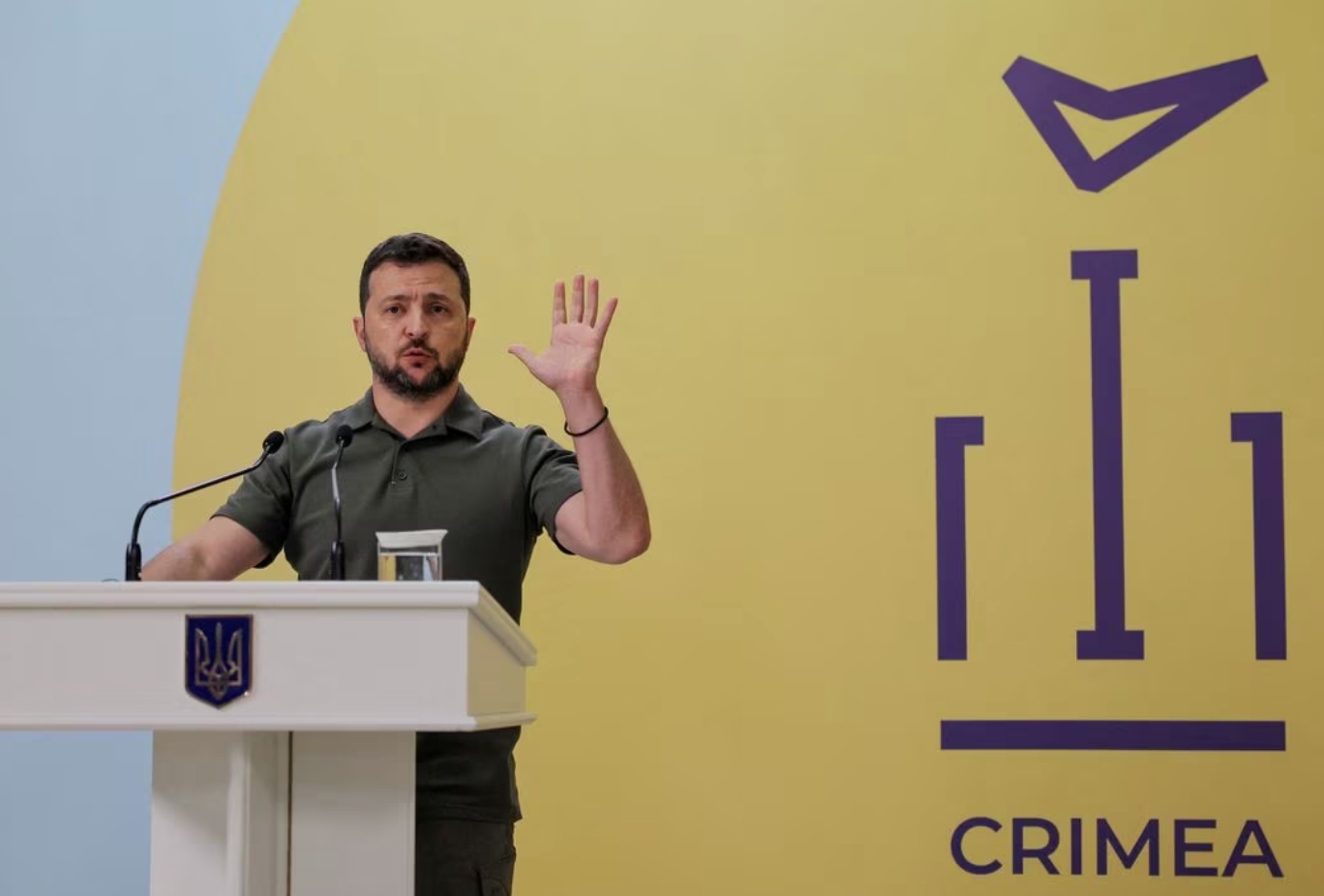 Tổng thống Ukraine Volodymyr Zelensky tuyên bố sẽ giành lại bán đảo Crimea. (Ảnh: Reuters).